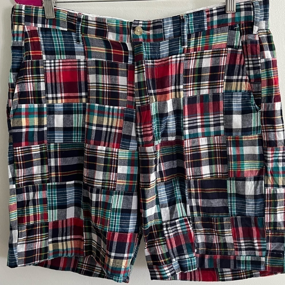 Castaway Nantucket Island Men’s CISCO SHORT CHANCELLOR PATCH MADRAS 36 Waist